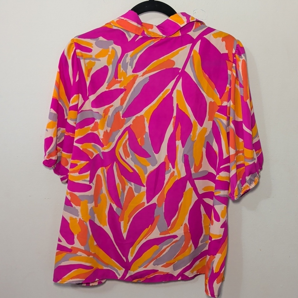 Geegee Shorts Set Pink Orange Tropical Summer Lightweight Women's Size 1XL - Picture 6 of 8